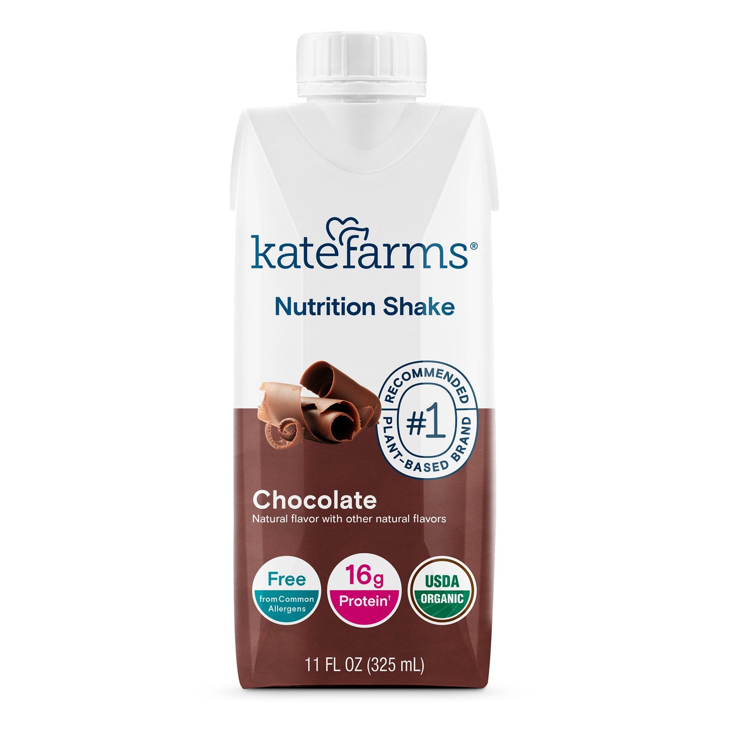 Kate Farms® Nutrition Shake, Chocolate, 11-ounce carton