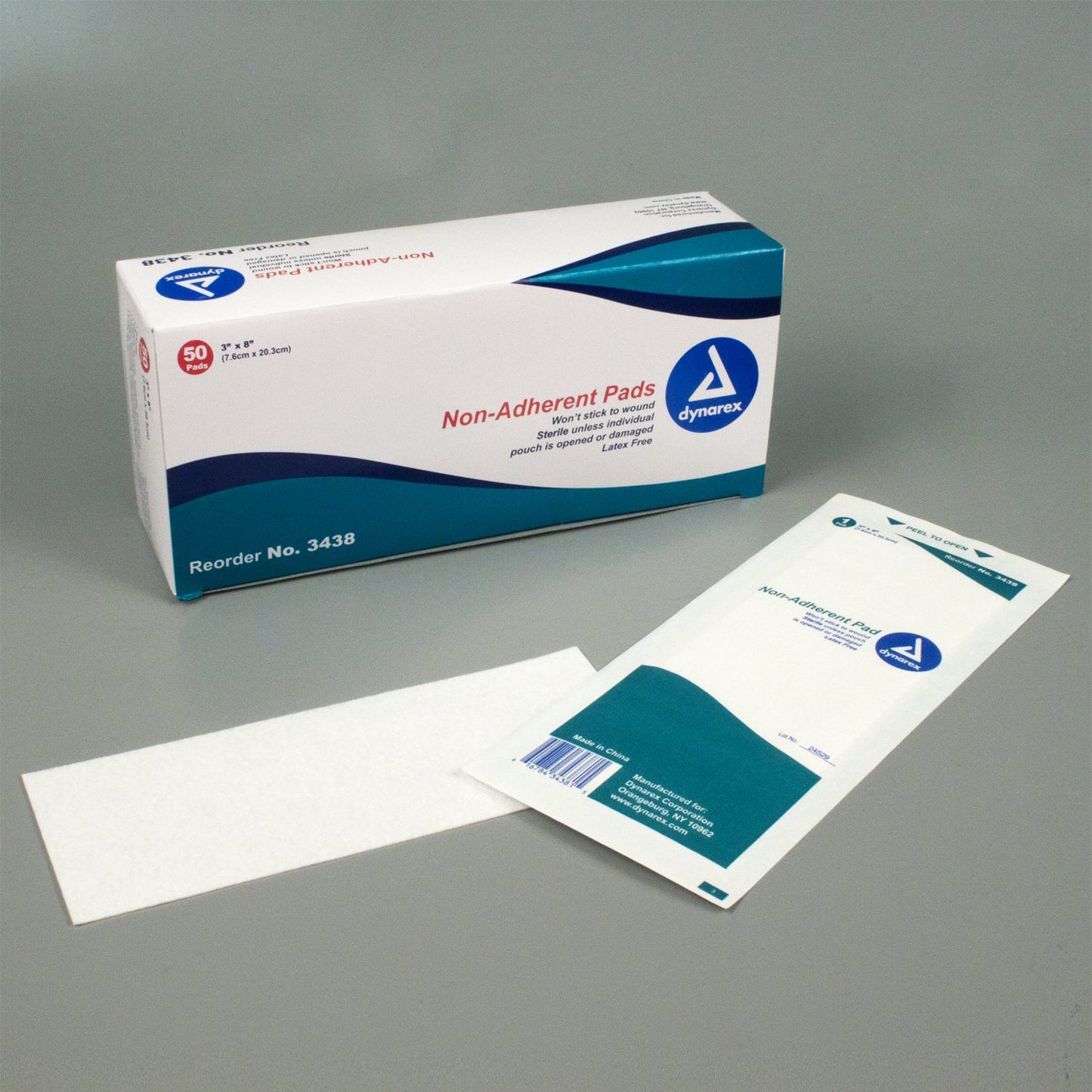 dynarex® Non-Adherent Dressing, 3 x 8 Inch