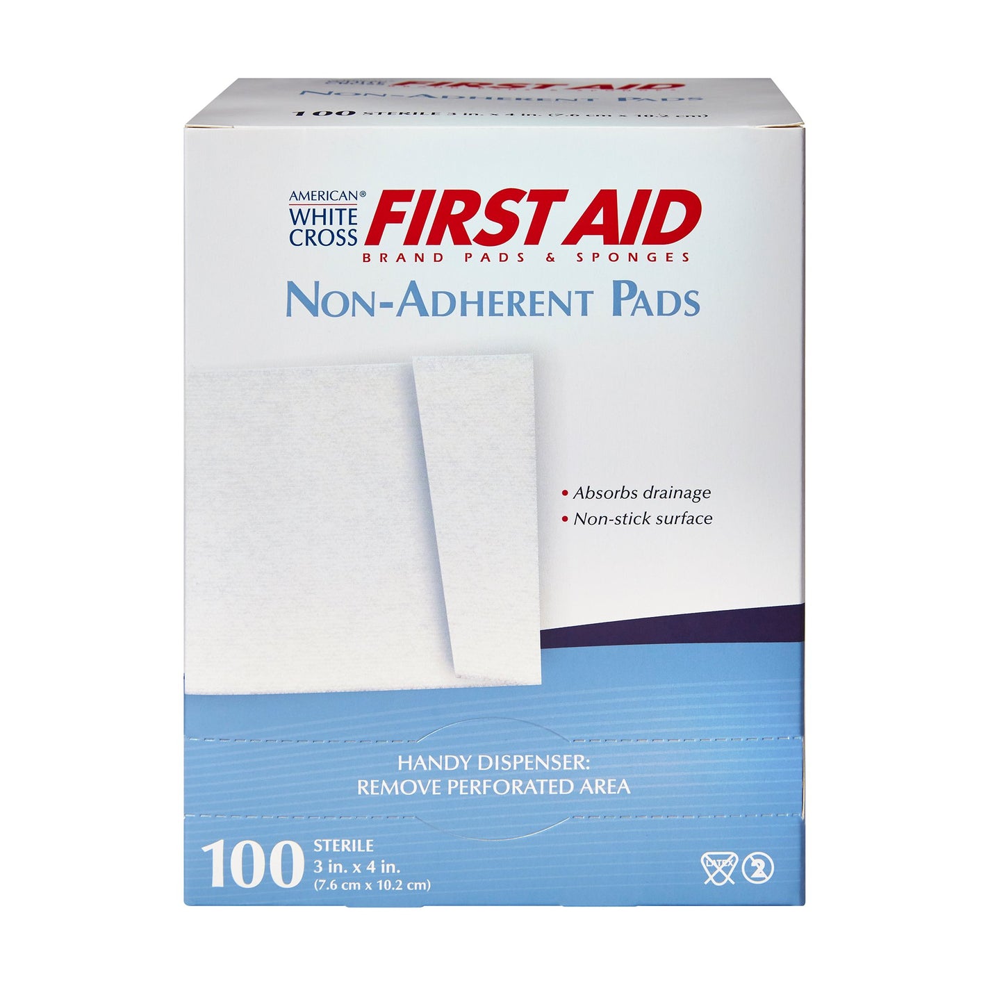 American® White Cross Nonadherent Dressing, 3 x 4 Inch