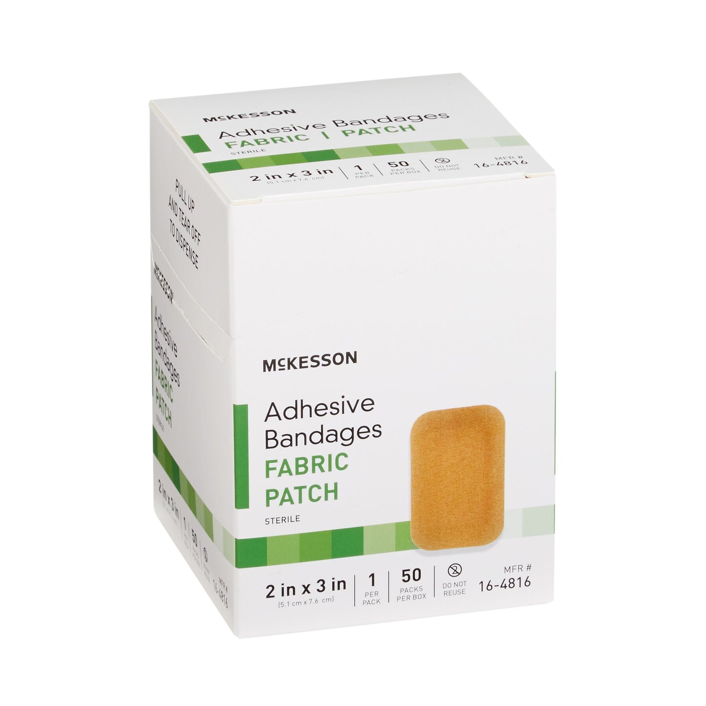 BANDAGE, ADHSV FABR PATCH 2X3 (50/BX 24BX/CS
