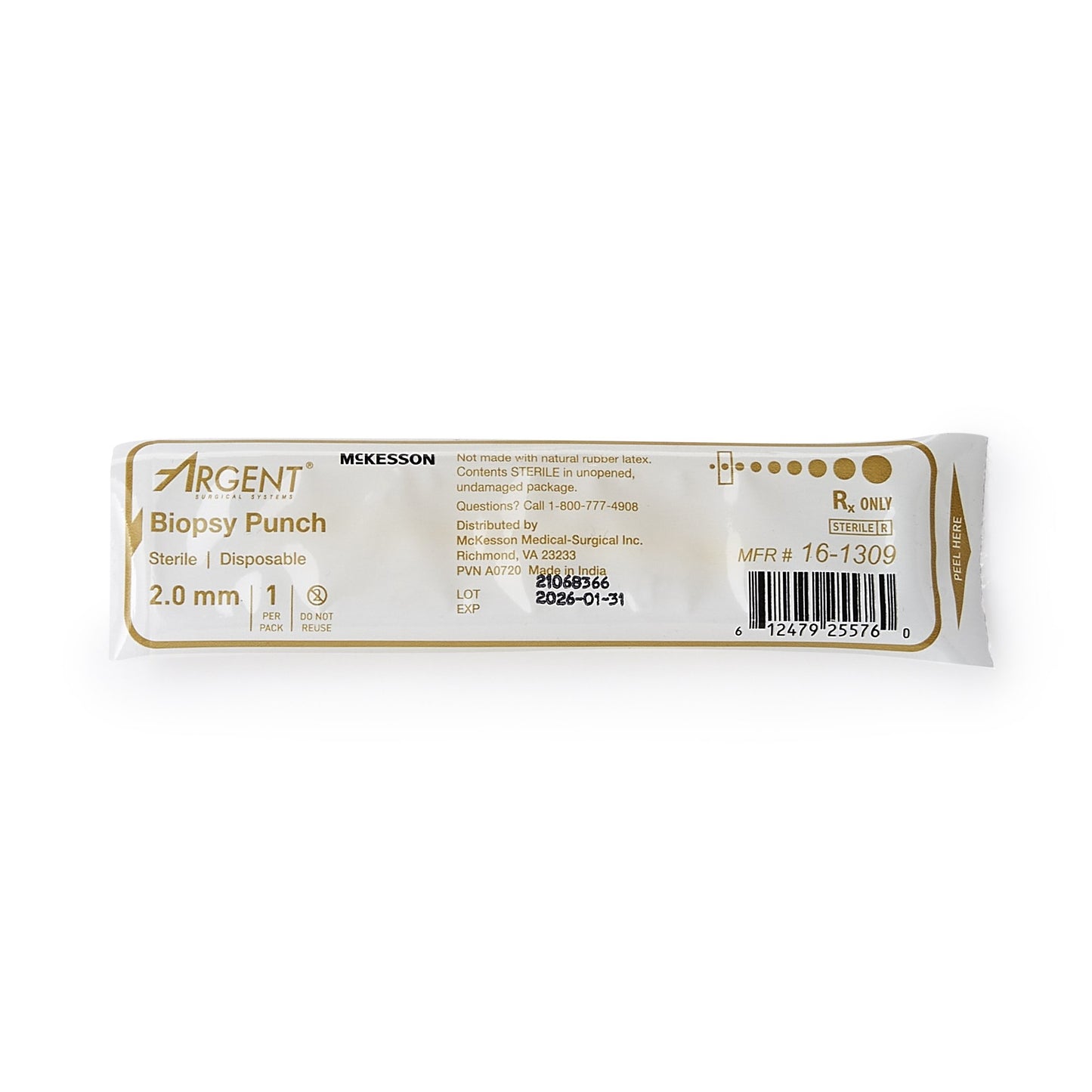 McKesson Argent™ Disposable Biopsy Punches, 2.0 mm