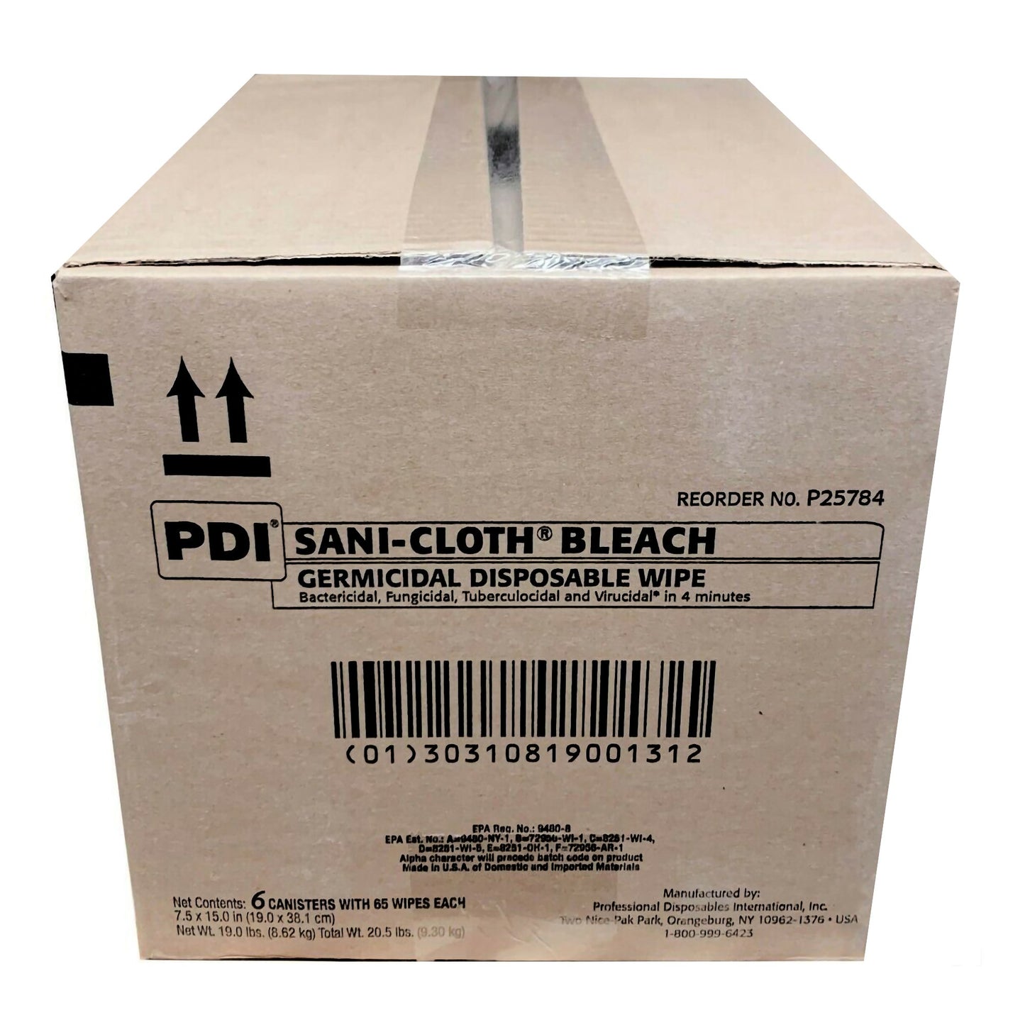 Sani-Cloth® Surface Disinfectant Cleaner, 65 Wipes per Canister