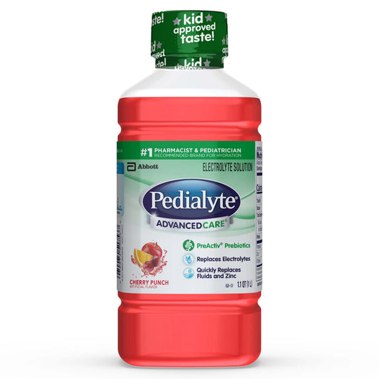 Pedialyte® AdvancedCare™ Cherry Punch Electrolyte Solution, 1 Liter Bottle
