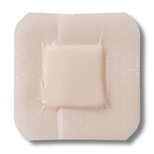 FoamLite Silicone Adhesive with Border Thin Foam Dressing, 2 x 2 Inch
