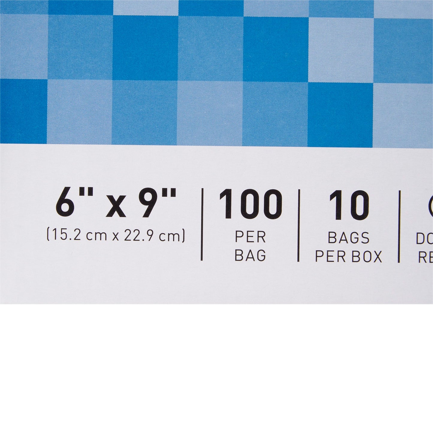 BAG, ZIP LOCK 6X9" (100/PK 10PK/BX 4BX/CS)