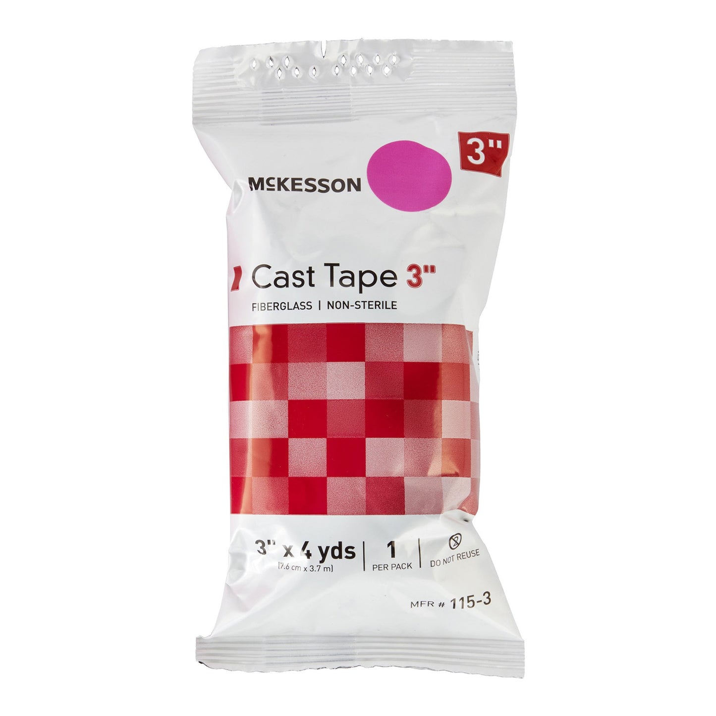 TAPE, CAST PNK LF 3"X4YDS (10RL/BX)