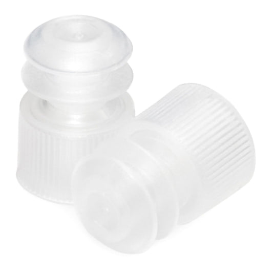 McKesson Flanged Plug Cap, Colorless, Polyethylene, for 12 mm Tubes