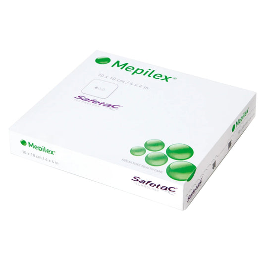 Mepilex® Silicone Adhesive without Border Silicone Foam Dressing, 4 x 4 Inch