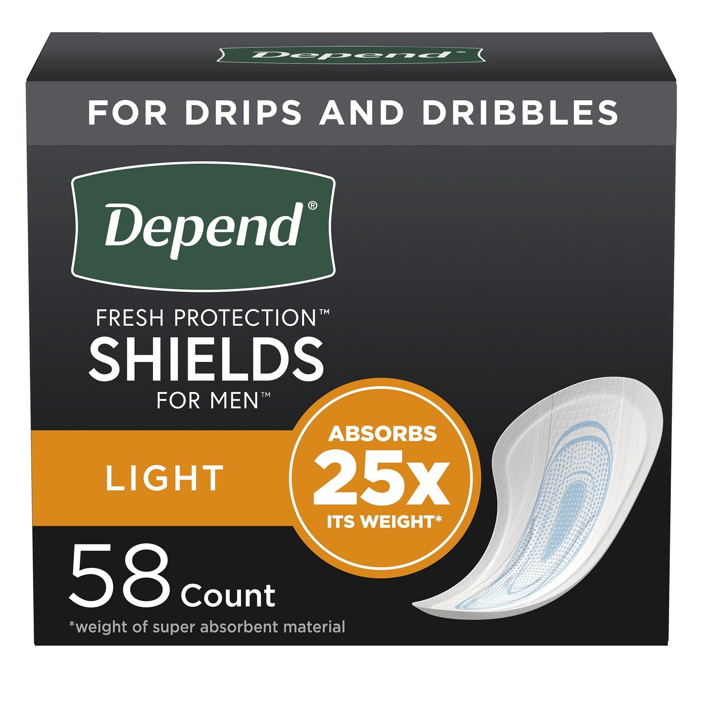 Depend® Shields for Men Light Bladder Control Pad