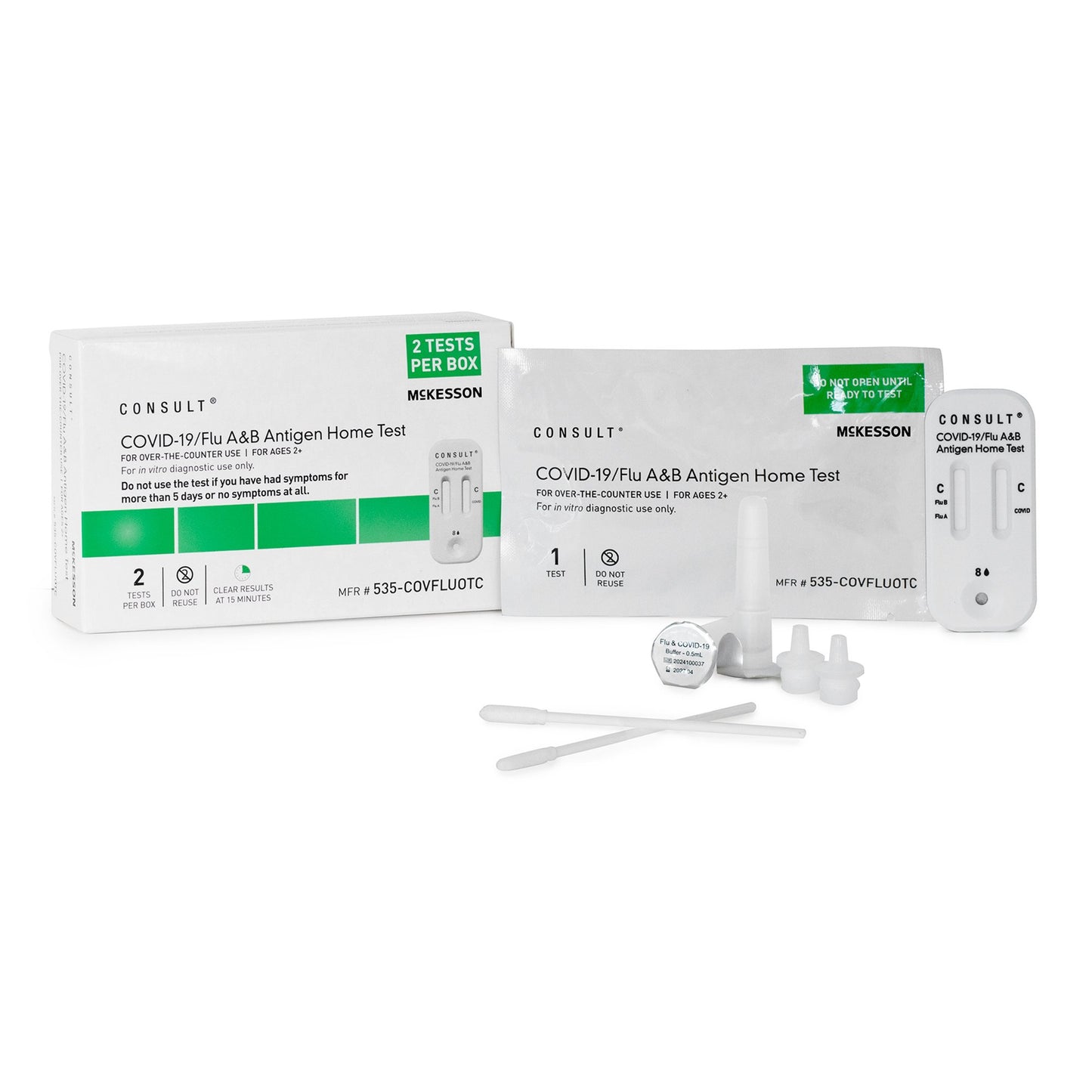 McKesson Consult® COVID-19/Flu A & B Antigen Home Test