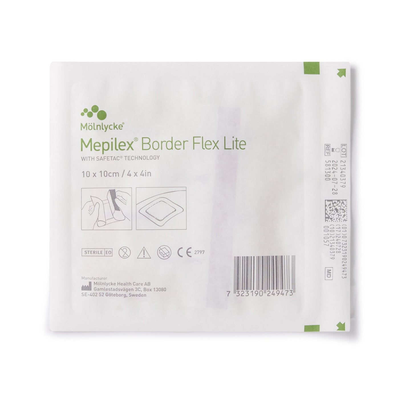 DRESSING, BORDER FLEX LITE 4"X4" (5/BX 10BX/CS)