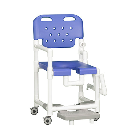 Elite Shower Chair with Left Drop Arm and Slideout Footrest