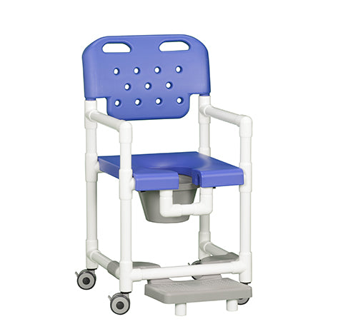 Elite Shower Chair Commode with Slideout Footrest