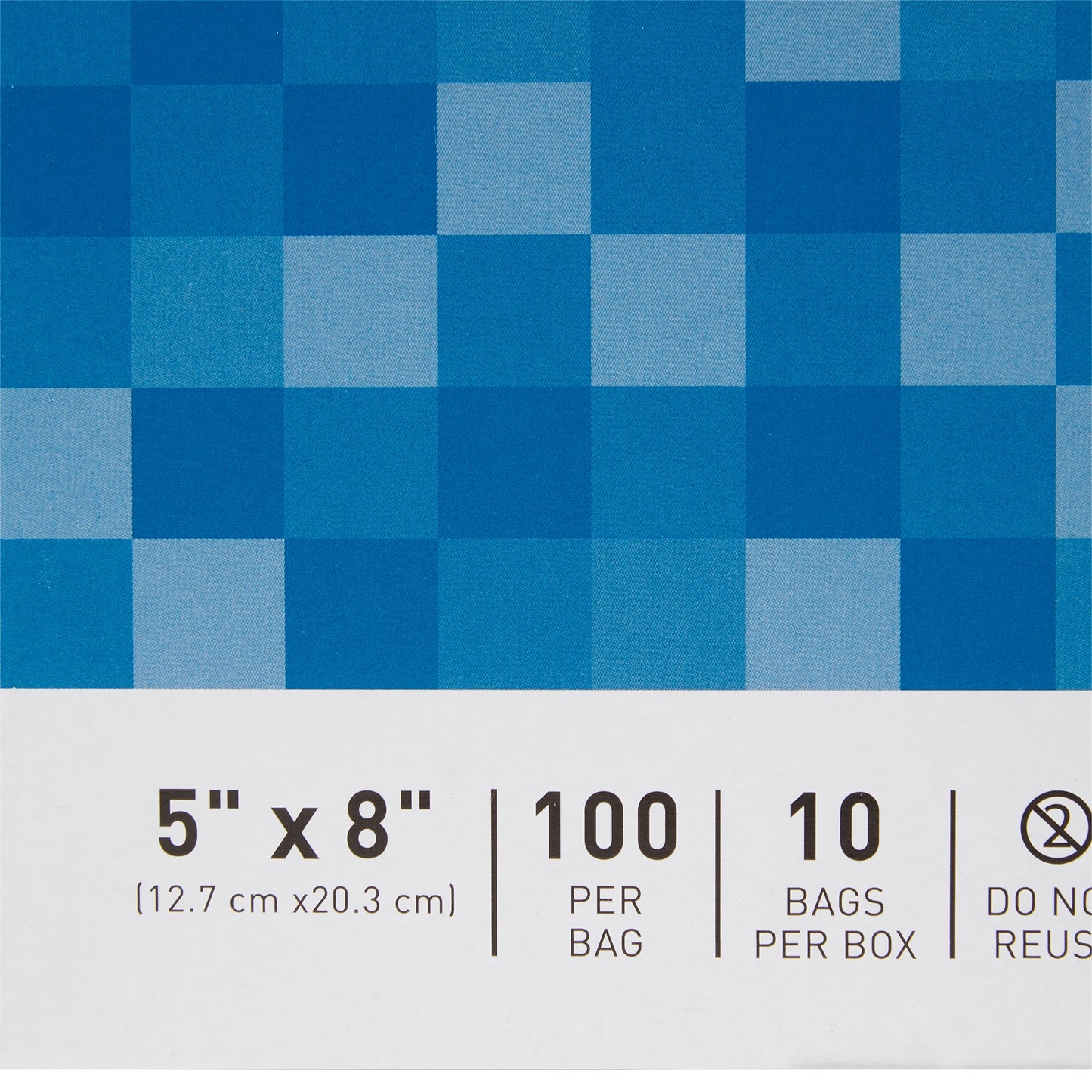 BAG, ZIP LOCK 5"X8" (100/PK 10PK/BX 4BX/CS)
