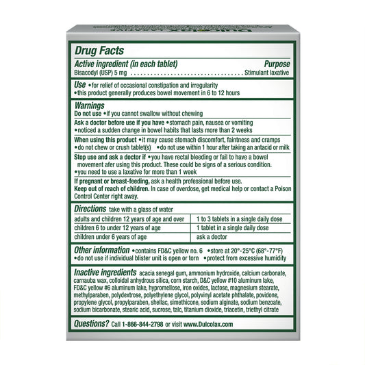 Dulcolax® Bisacodyl Laxative