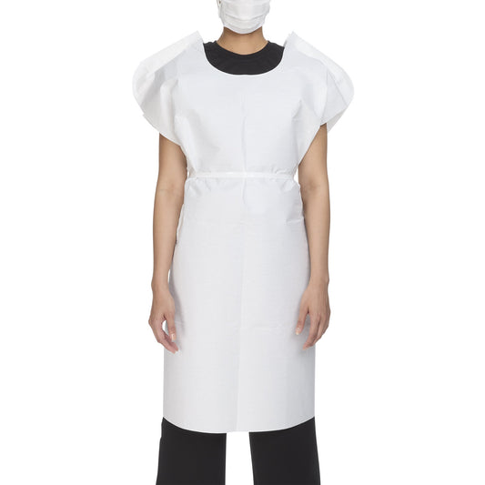 McKesson Patient Exam Gown, One Size Fits Most, White