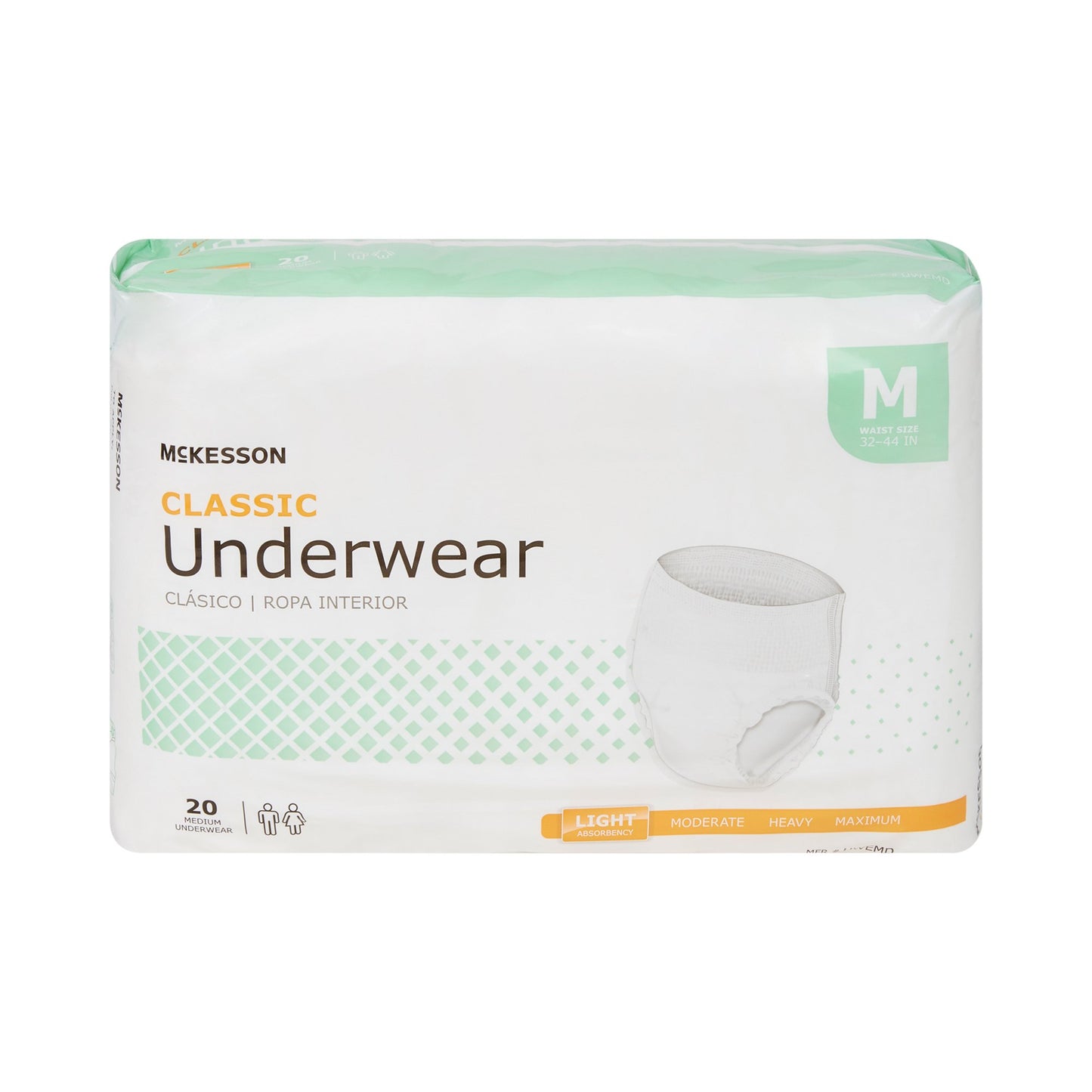 UNDERWEAR, CLASSIC MED 32-44 (20/BG 4BG/CS)