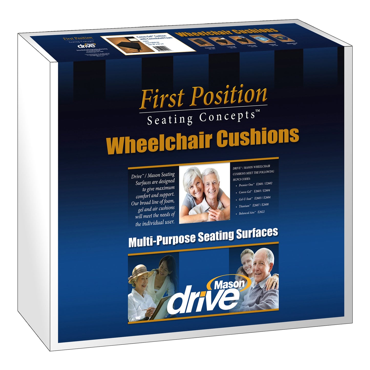 Seat Cushion Premier One 16 W X 16 L X 3 D Inch Foam