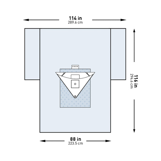 McKesson Sterile Heavy-Duty Knee Arthroscopy Drape, 114 x 88 x 116 Inch