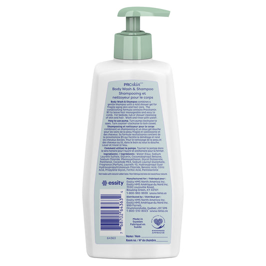 BODYWASH/SHAMPOO TENA SCNTD PMP BT 16.9 FL OZ (10/ SCAPER
