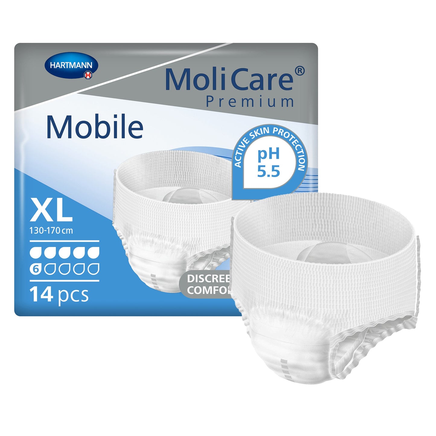 UNDERWEAR, PROTECTIVE MOLICARE HEAVY XLG 51"-67" (14/BG 4BG