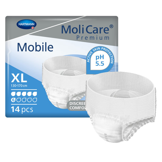 UNDERWEAR, PROTECTIVE MOLICARE HEAVY XLG 51"-67" (14/BG 4BG