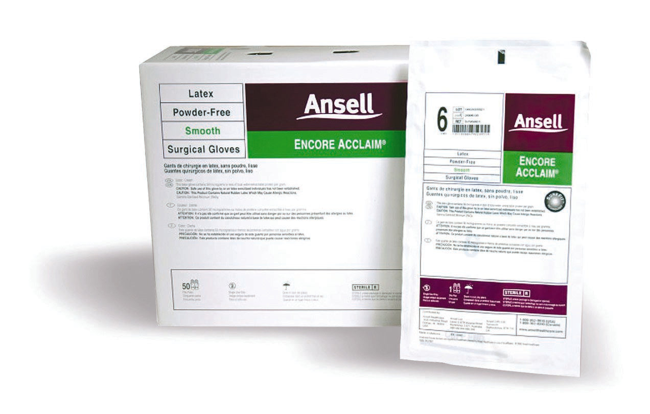 Encore® Latex Acclaim Surgical Glove, Size 6.5, Ivory