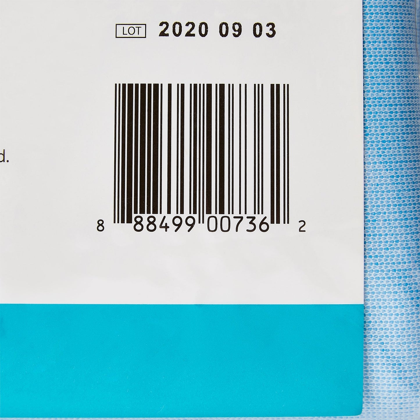 UNDERPAD, BED WATERPRF PVC BCKBLU/WHT 36"X54" (10/CS)