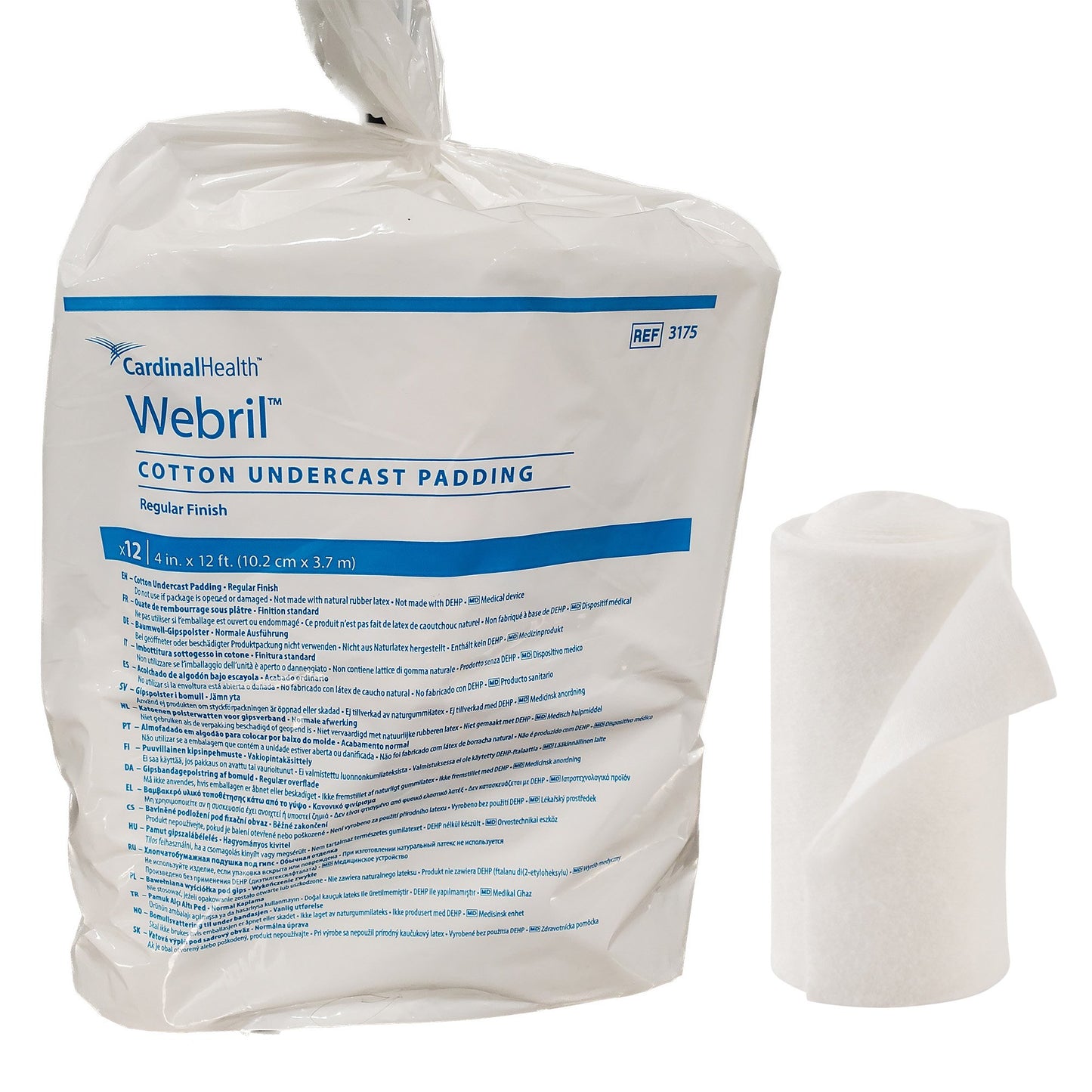 Webril™ Undercast Cotton Cast Padding, 4 Inch x 4 Yard – Family Care DME