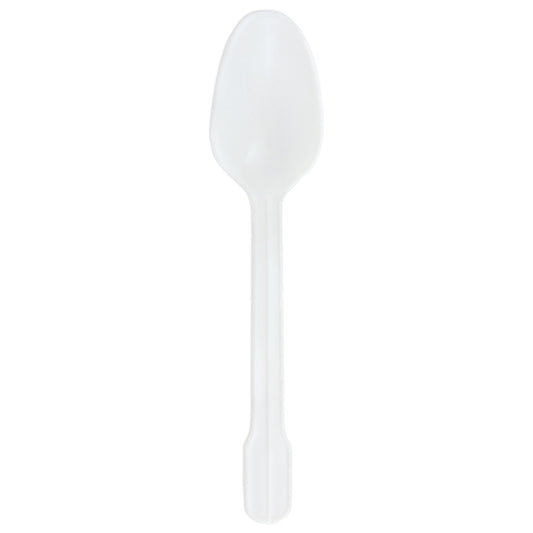 McKesson White Polypropylene Spoon