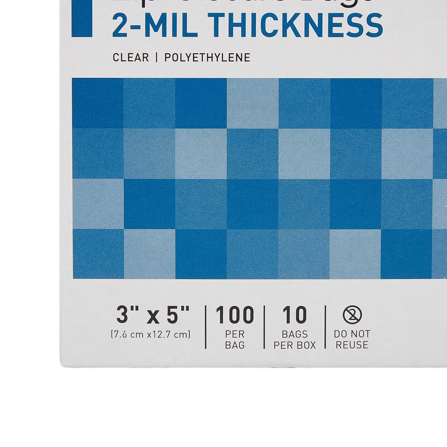 BAG, ZIP LOCK 3"X5" (100/PK 10PK/BX 12BX/CS)