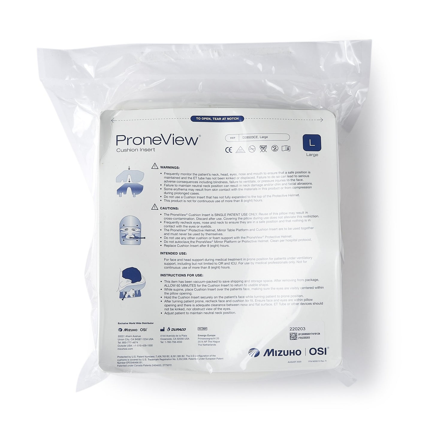 The ProneView® Protective Helmet Cushion Insert, Large
