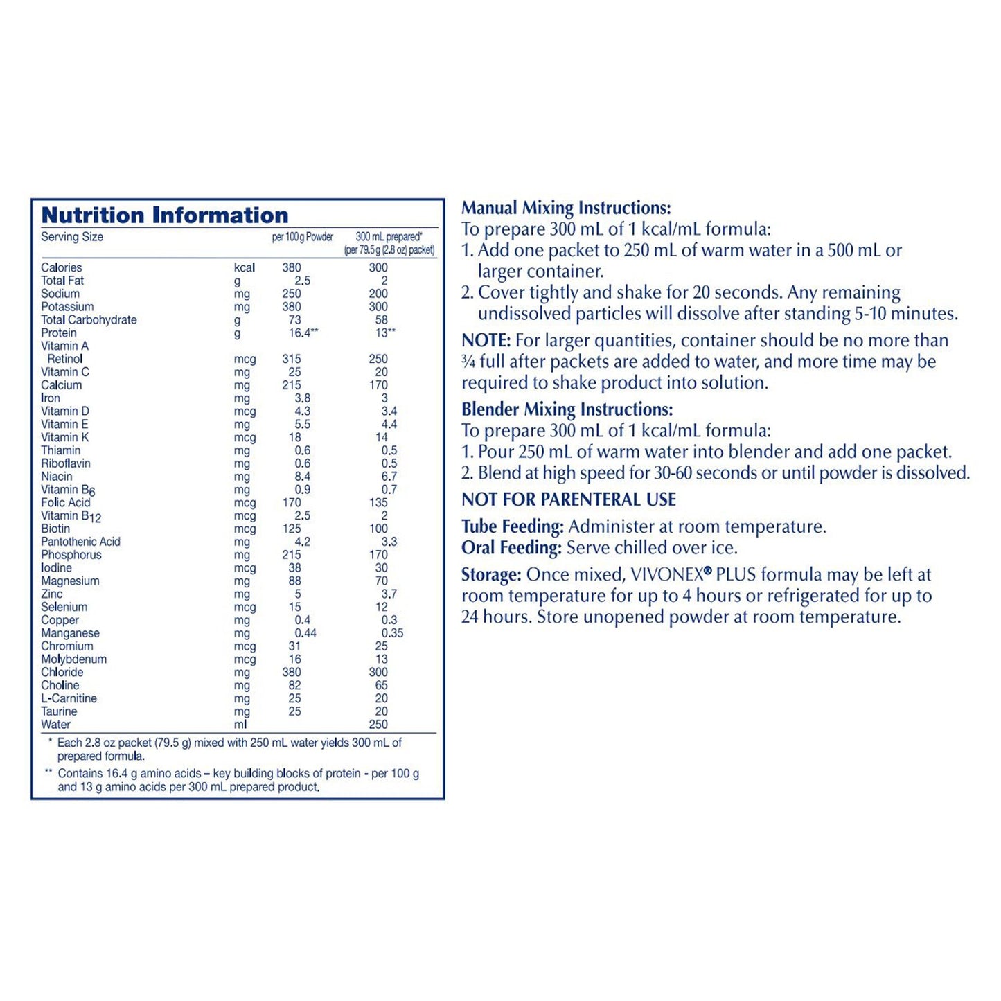 VIVONEX PLUS PWDR UNFLAV 2.82OZ (6/BX 6BX/CS) (EC)