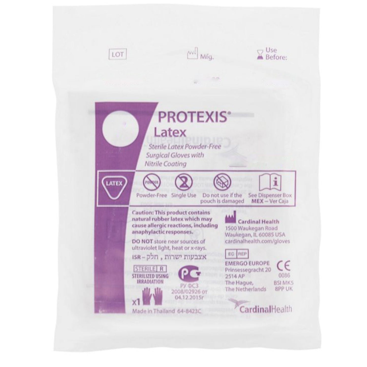 Protexis™ Latex Surgical Gloves with Nitrile Coating, Size 7.5, Light Brown