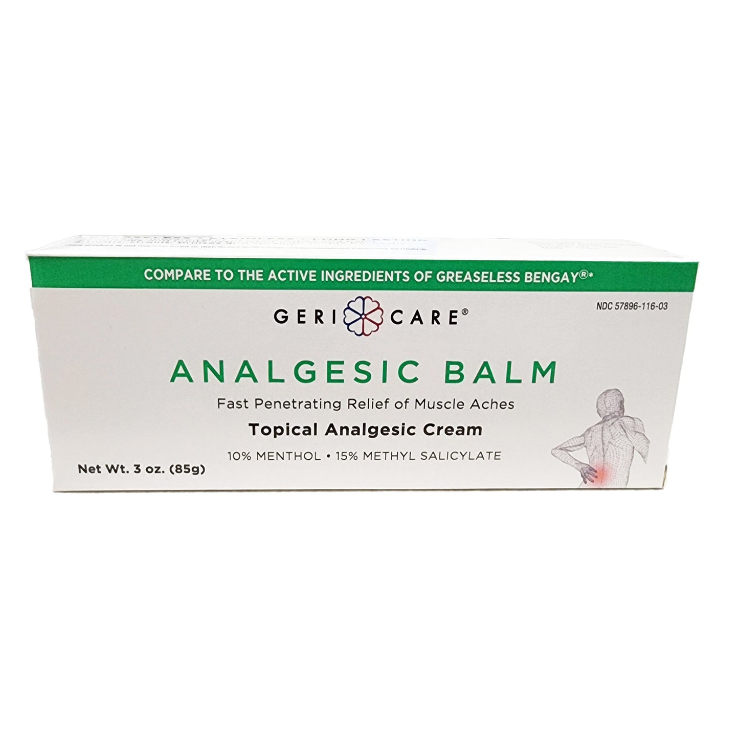 Geri-Care Analgesic Balm Topical Analgesic Cream, 3-ounce tube