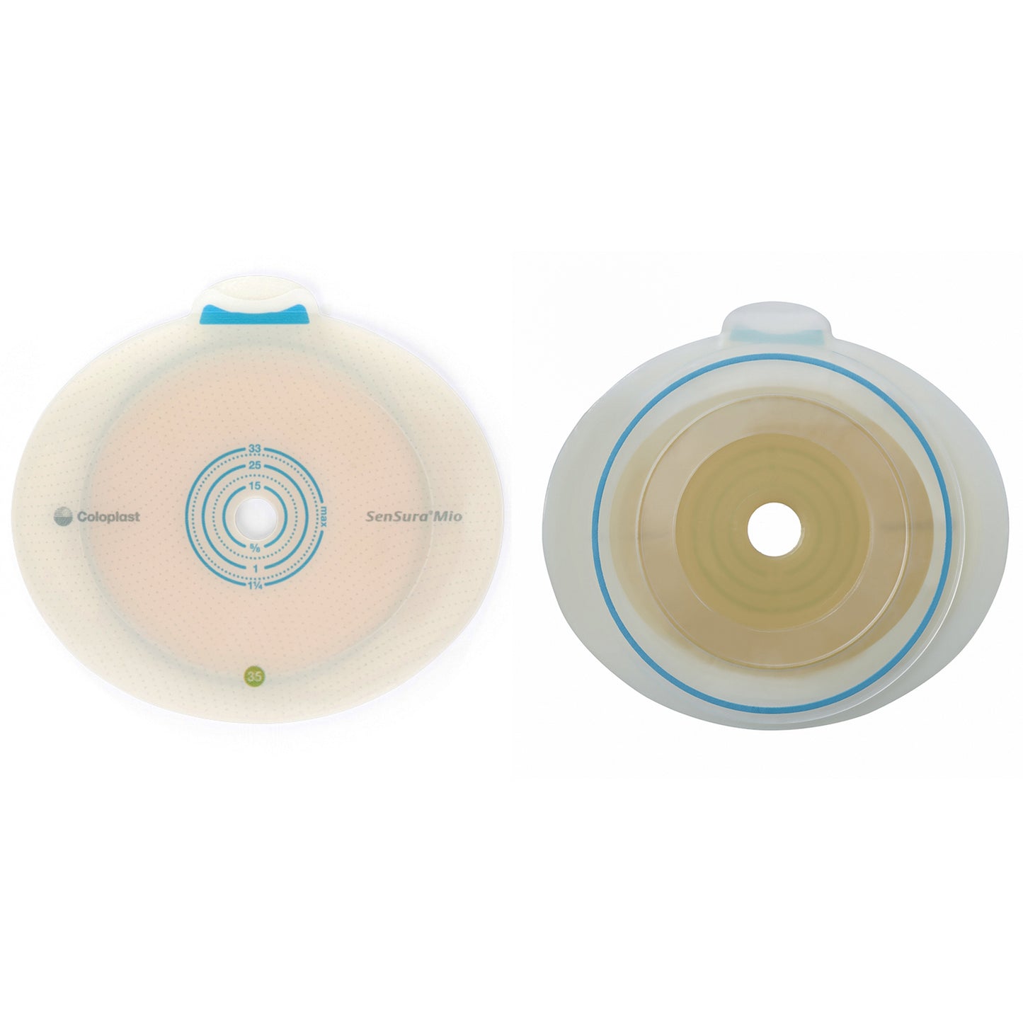 SenSura® Mio Flex Ostomy Barrier, 35 mm Stoma Opening, Red Match