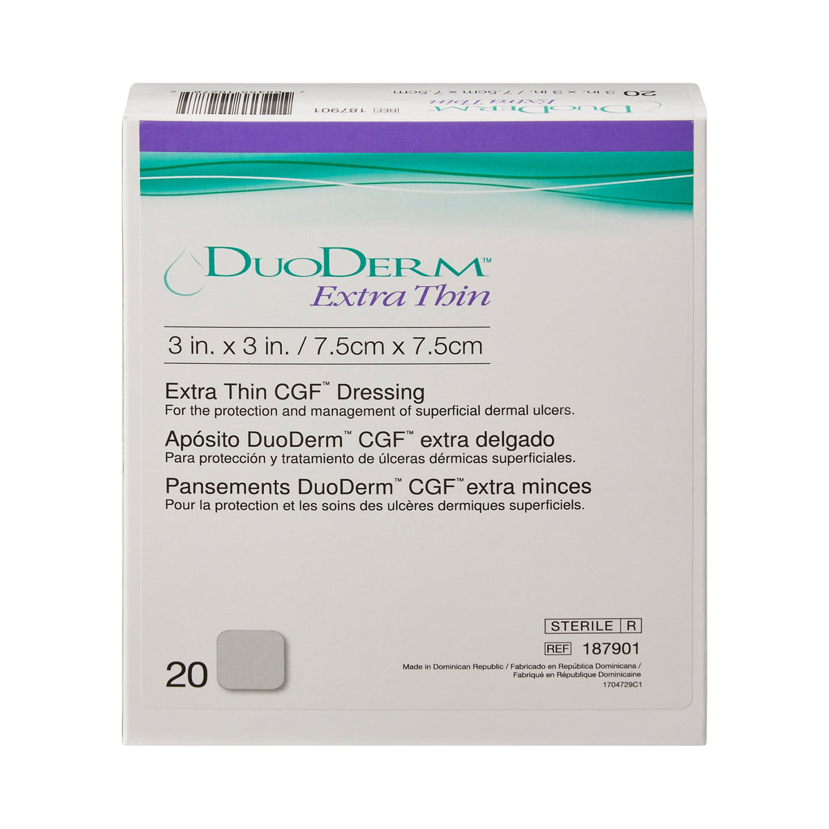 Duoderma DuoDerm® Extra Thin Hydrocolloid Dressing, 3 x 3 Inch – Family Care DME