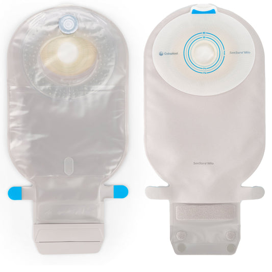 SenSura® Mio Flat 1-Piece Transparent Ostomy Pouch, 38mm Stoma