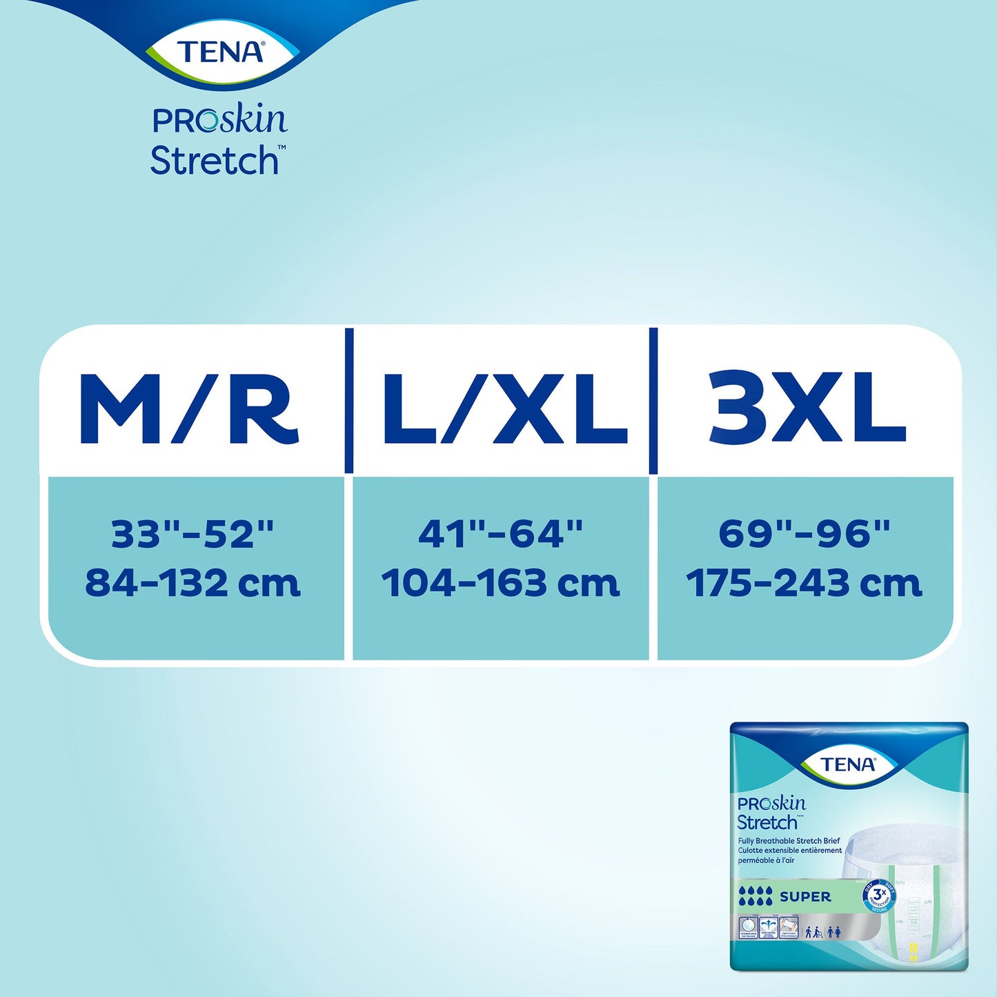 BRIEF, TENA STRTCH BARI GRN 3XLG (8/PK 4PK/CS)