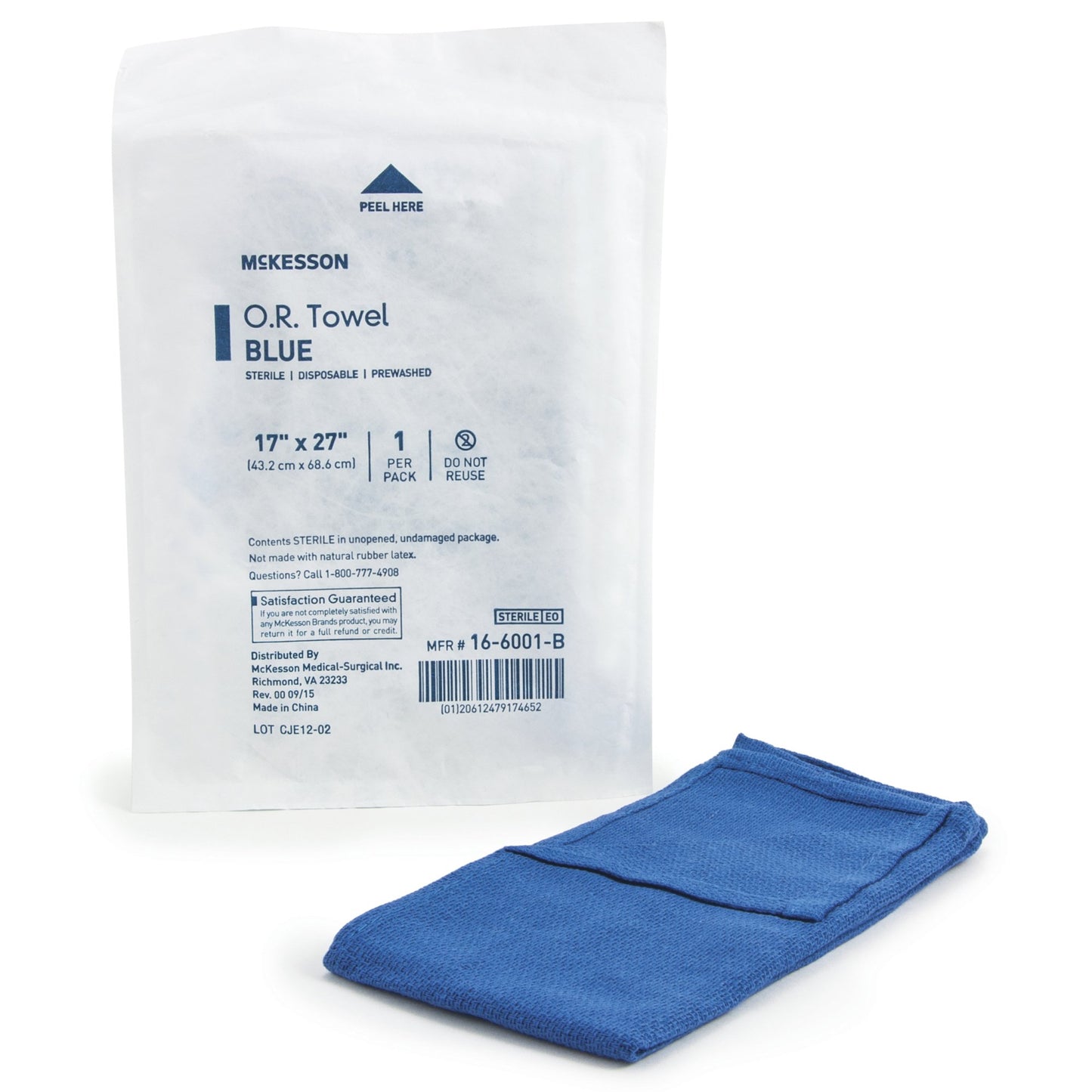 TOWEL, OR STR BLU (1/PK 80/CS)