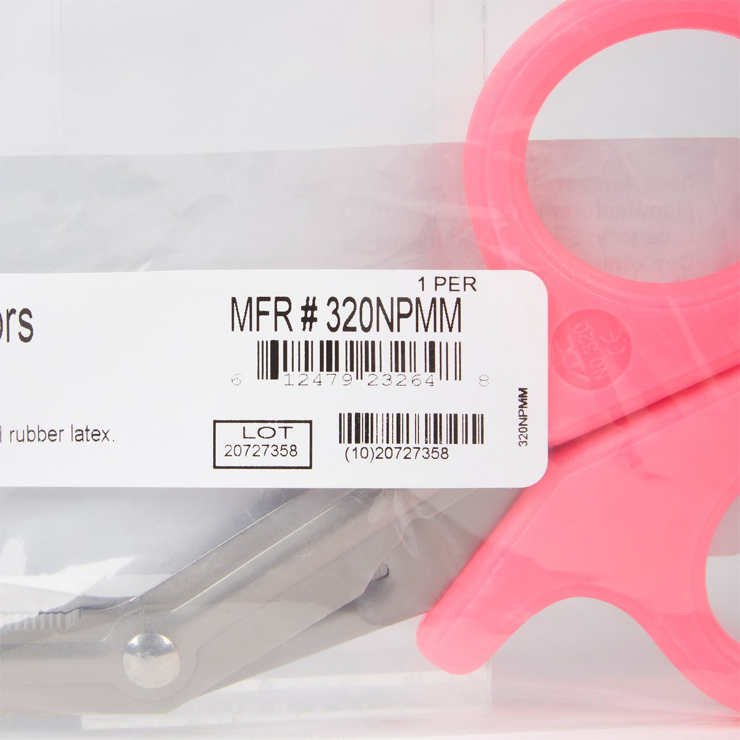 Trauma Shears McKesson Medicut Pink 7-1/4 Inch Length Medical Grade Stainless Steel NonSterile Finger Ring Handle Blunt Tip / Blunt Tip