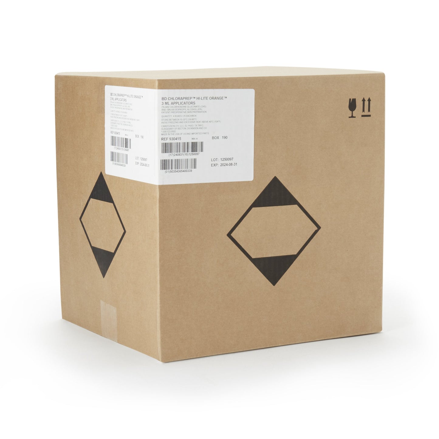 APPLICATOR, CHLORAPREP HI-LITENEW LABEL ORG 3ML (25/CT)