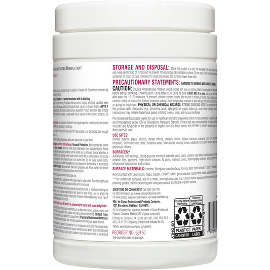 Dispatch® Surface Disinfectant Cleaner with Bleach, Canister