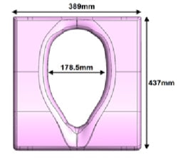 Wheelable Commode & Shower Chair Accessories - Small Oval Seat overlay