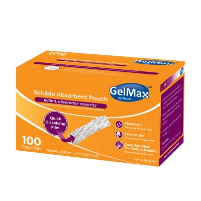 Gelmax Water Soluble Absorption Pouch for bedpans and spills