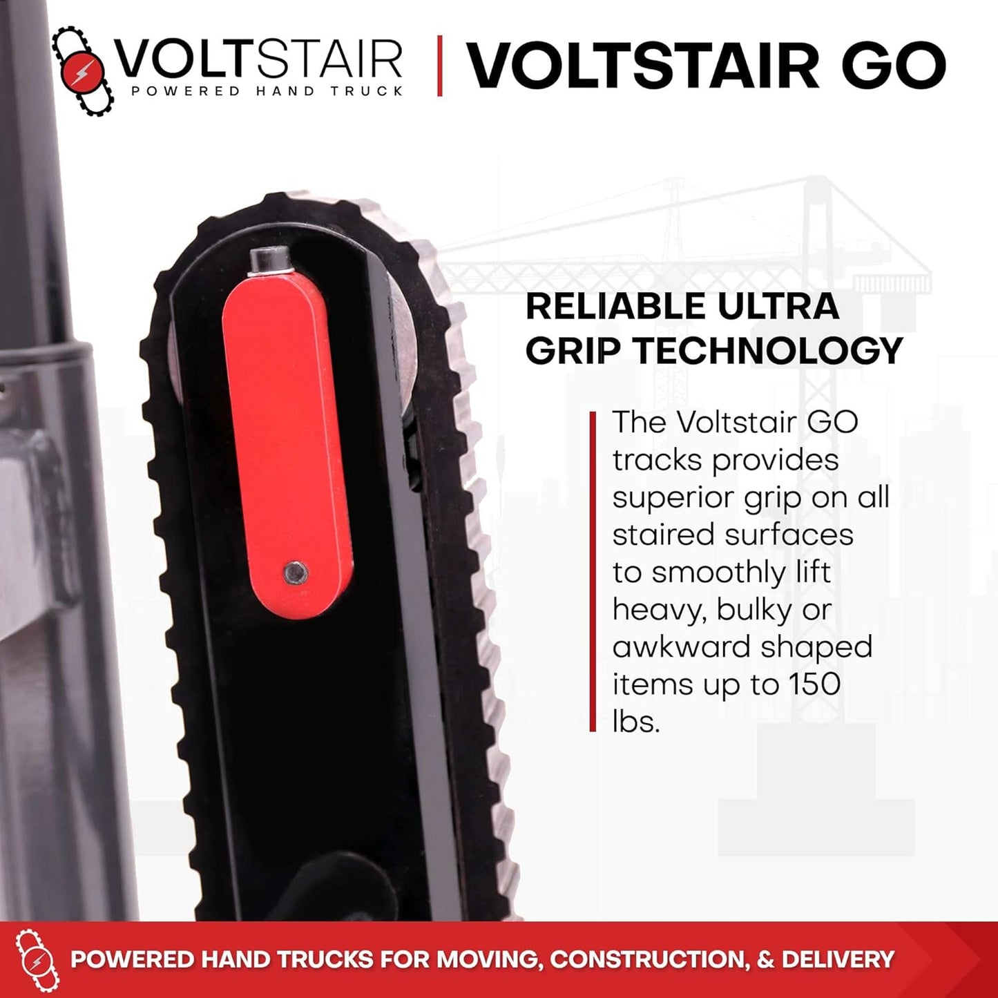 Voltstair GO Powered Motorized Stair Climbing Hand Truck (150 LBS)