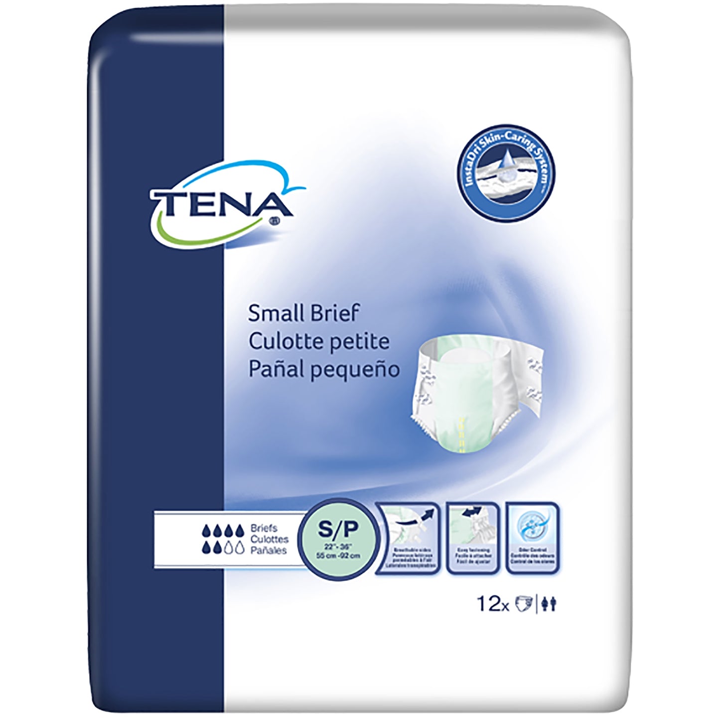 Unisex Adult Incontinence Brief TENA® Small Brief Small Disposable Moderate Absorbency