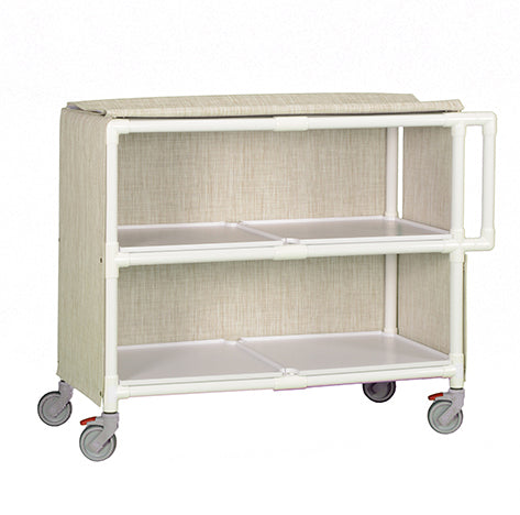 Jumbo Linen Cart Two Shelves