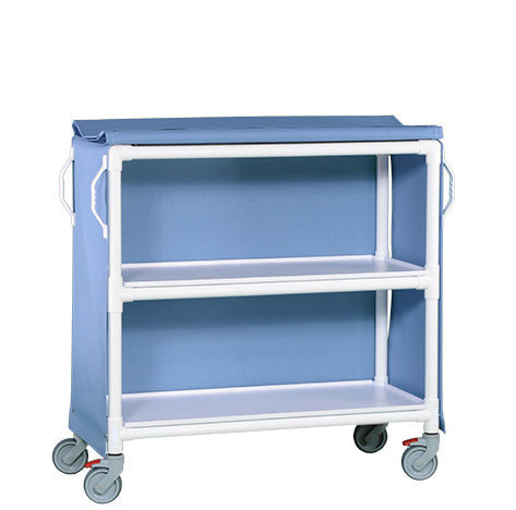 Deluxe Linen Cart with Two Shelves