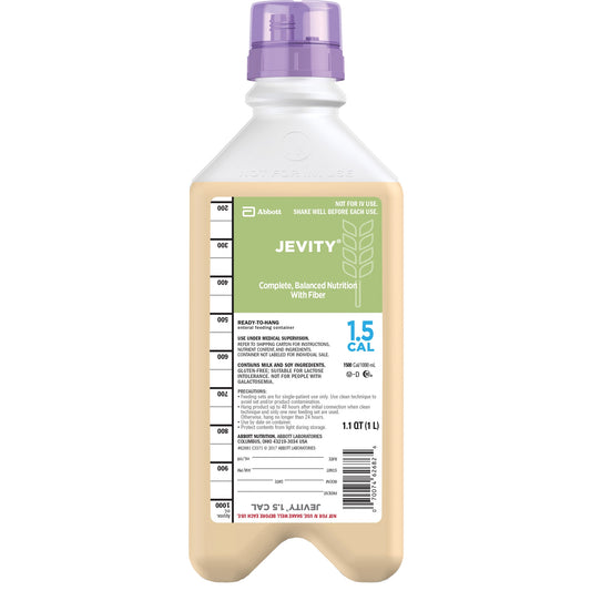 Tube Feeding Formula Jevity 1.5 Cal with Fiber Unflavored Liquid 33.8 oz. Bottle